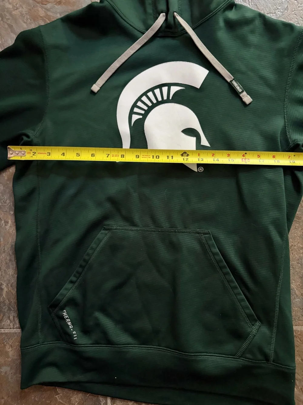 Nike Michigan State Spartans Hoodie Mens Small Therma-fit‎ Green Vintage